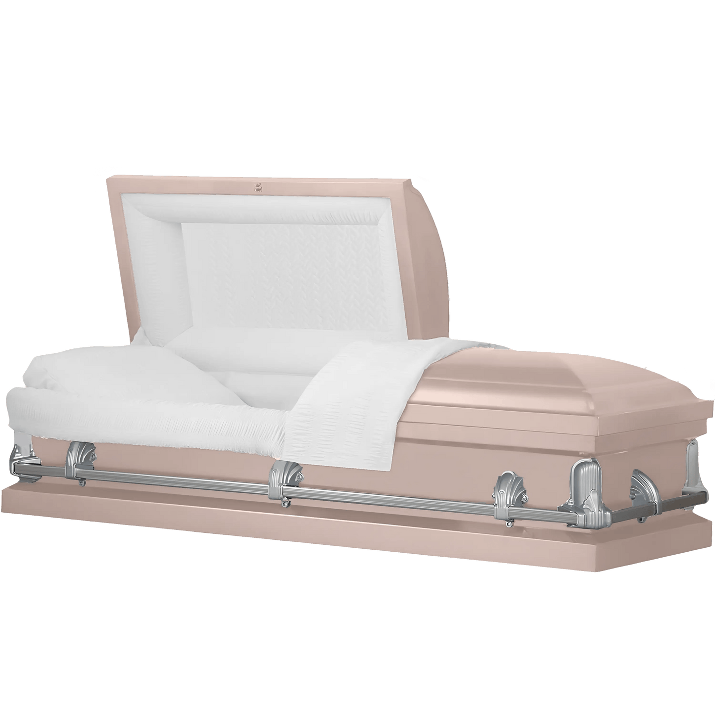 Andover Series | Pink Steel Casket with White Interior