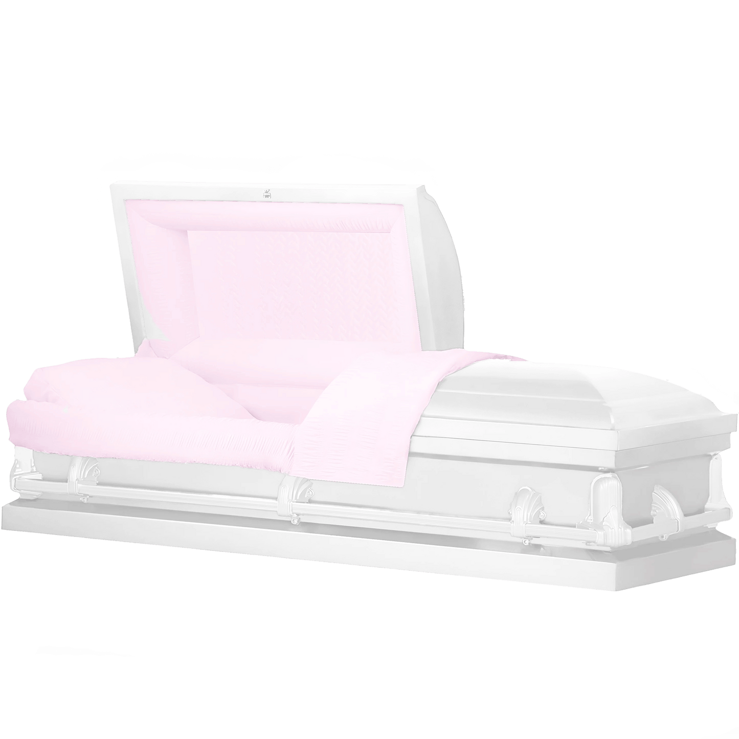 Andover Series | White Steel Casket with Pink Interior