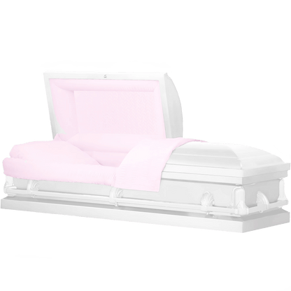 Andover Series | White Steel Casket with Pink Interior