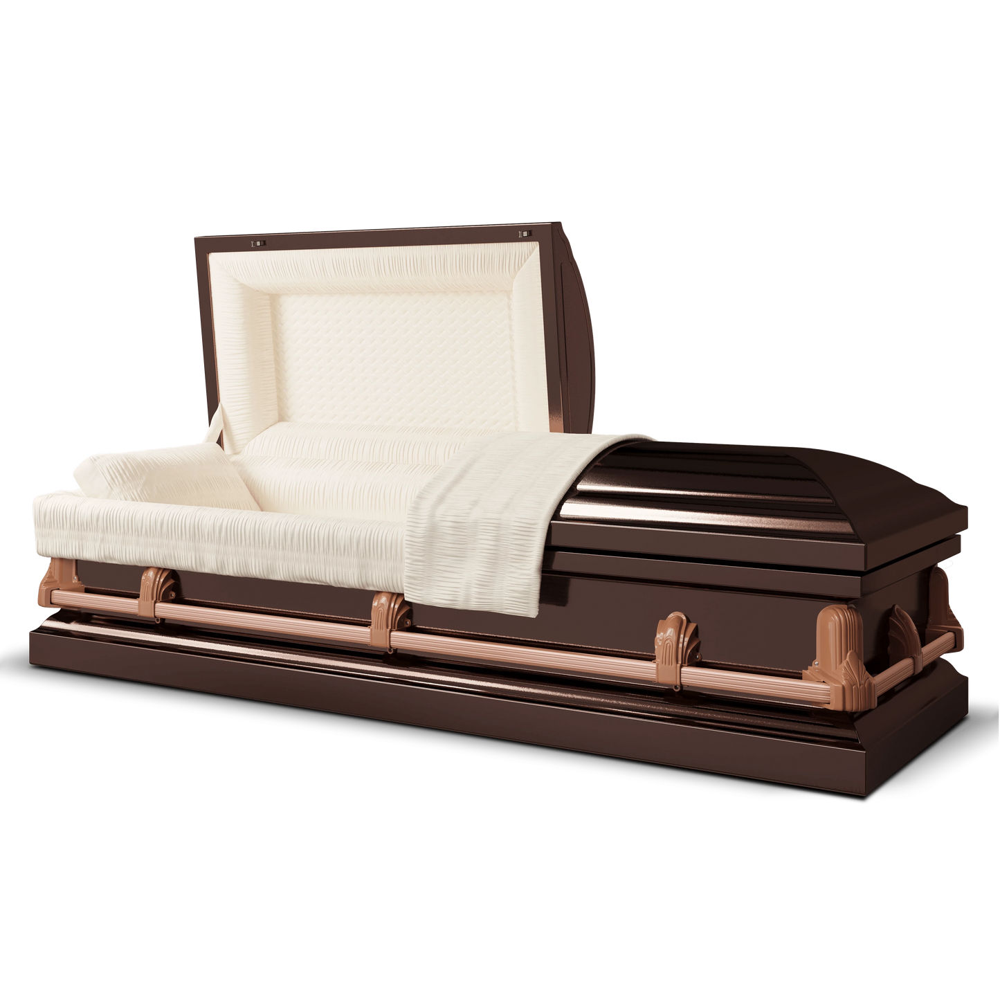 Andover Series | Bronze Steel Casket with Rosetan Interior