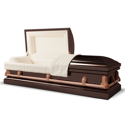 Andover Series | Bronze Steel Casket with Rosetan Interior
