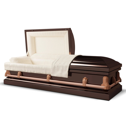 Andover Series | Bronze Steel Casket with Rosetan Interior