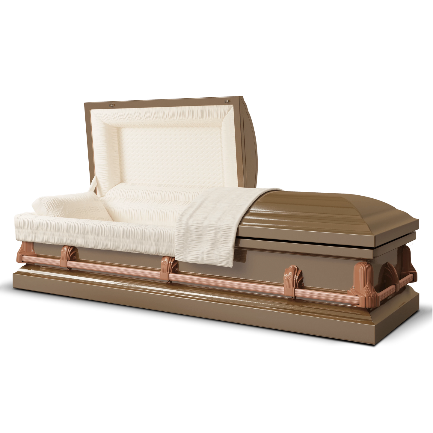Andover Series | Copper Steel Casket with Rosetan Interior