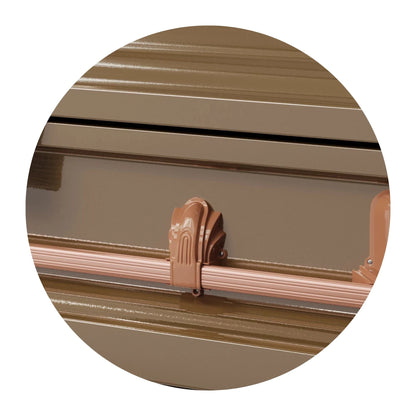 Andover Series | Copper Steel Casket with Rosetan Interior