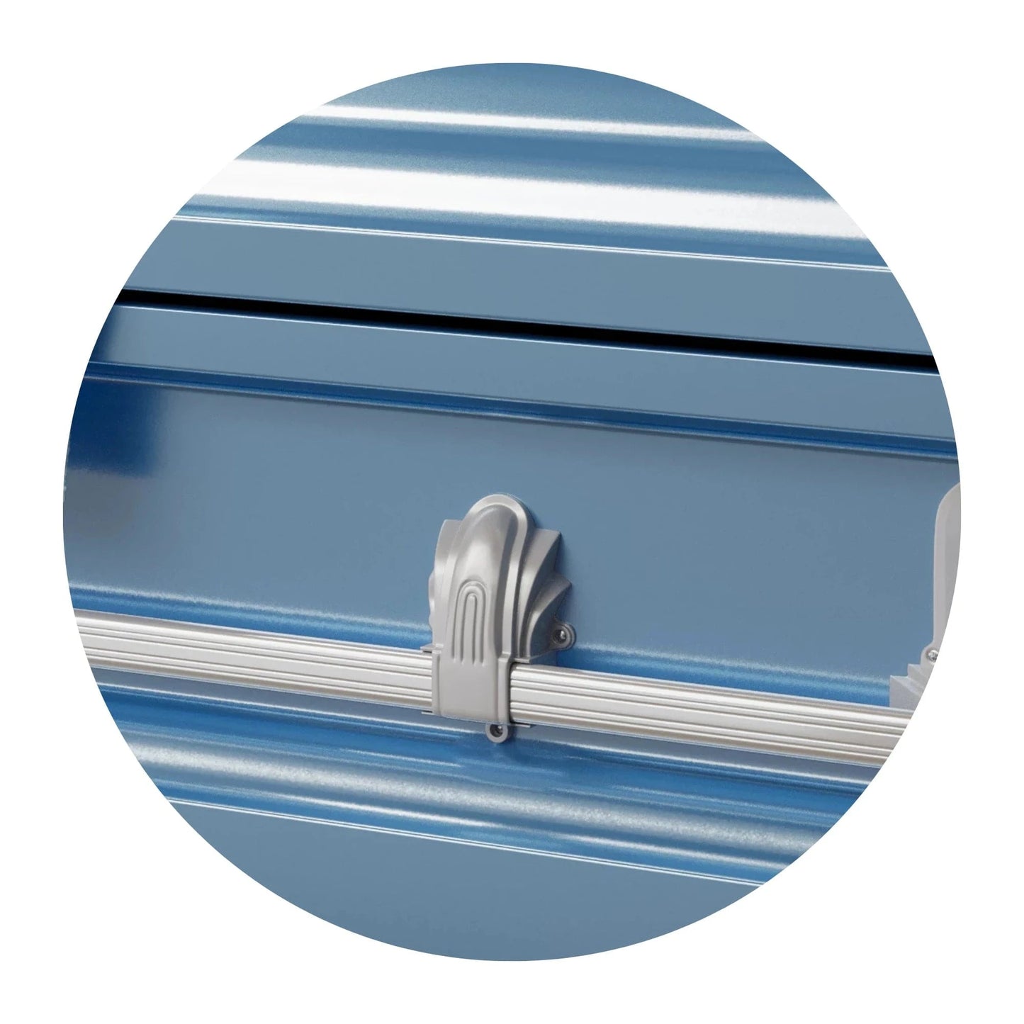 Andover Series | Light Blue Steel Casket with Light Blue Interior