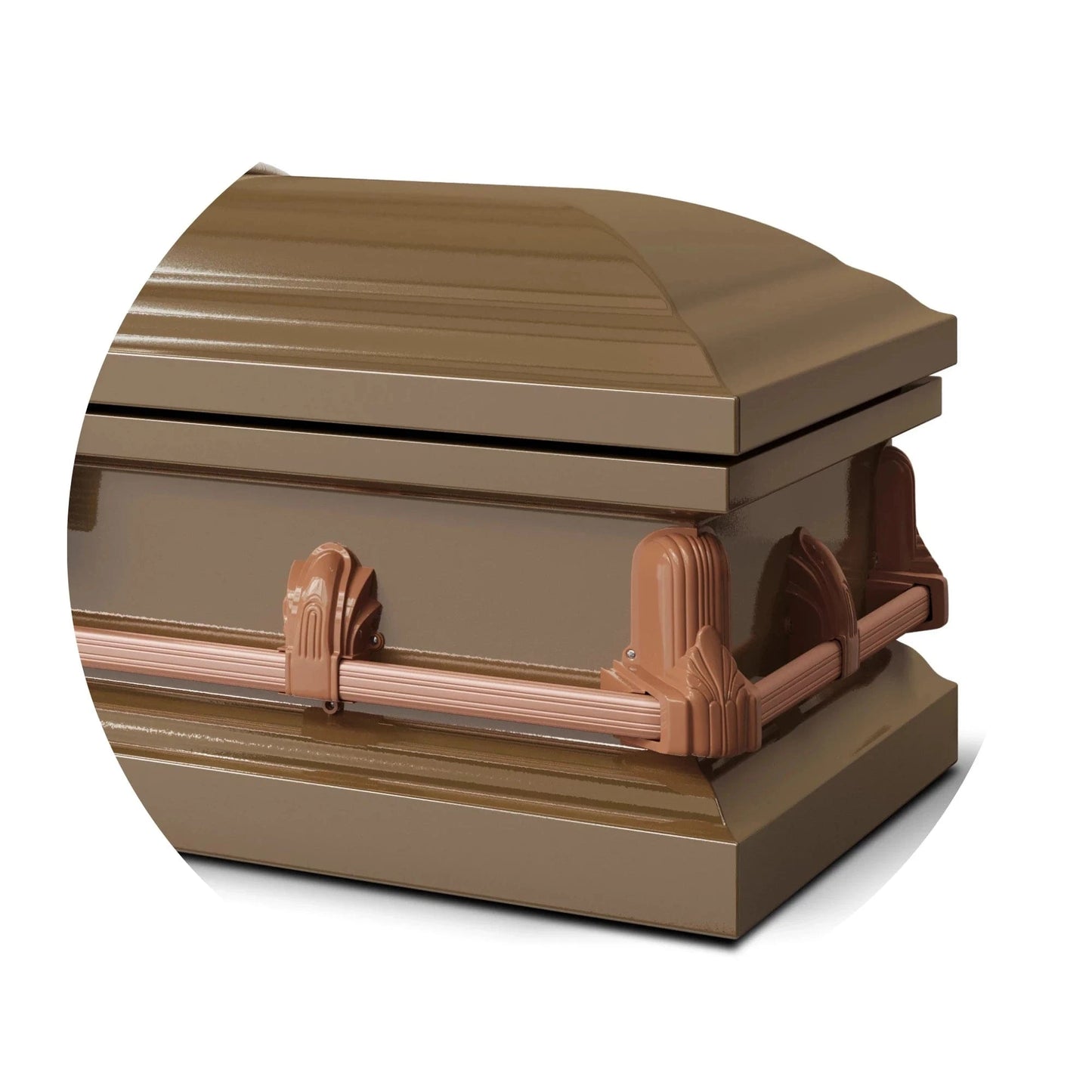 Andover Series | Copper Steel Casket with Rosetan Interior