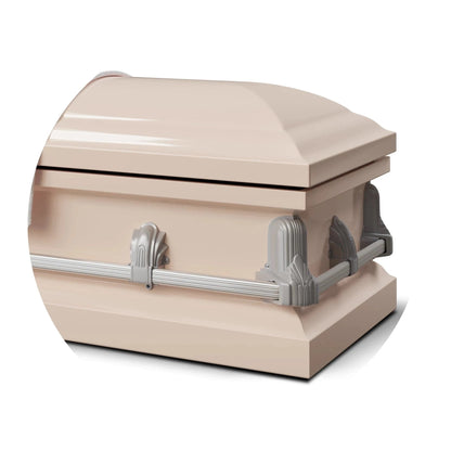 Andover Series | Pink Steel Casket with White Interior