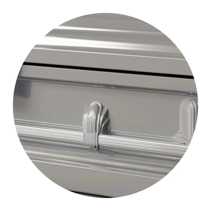 Andover Series | Silver Steel Casket with White Interior