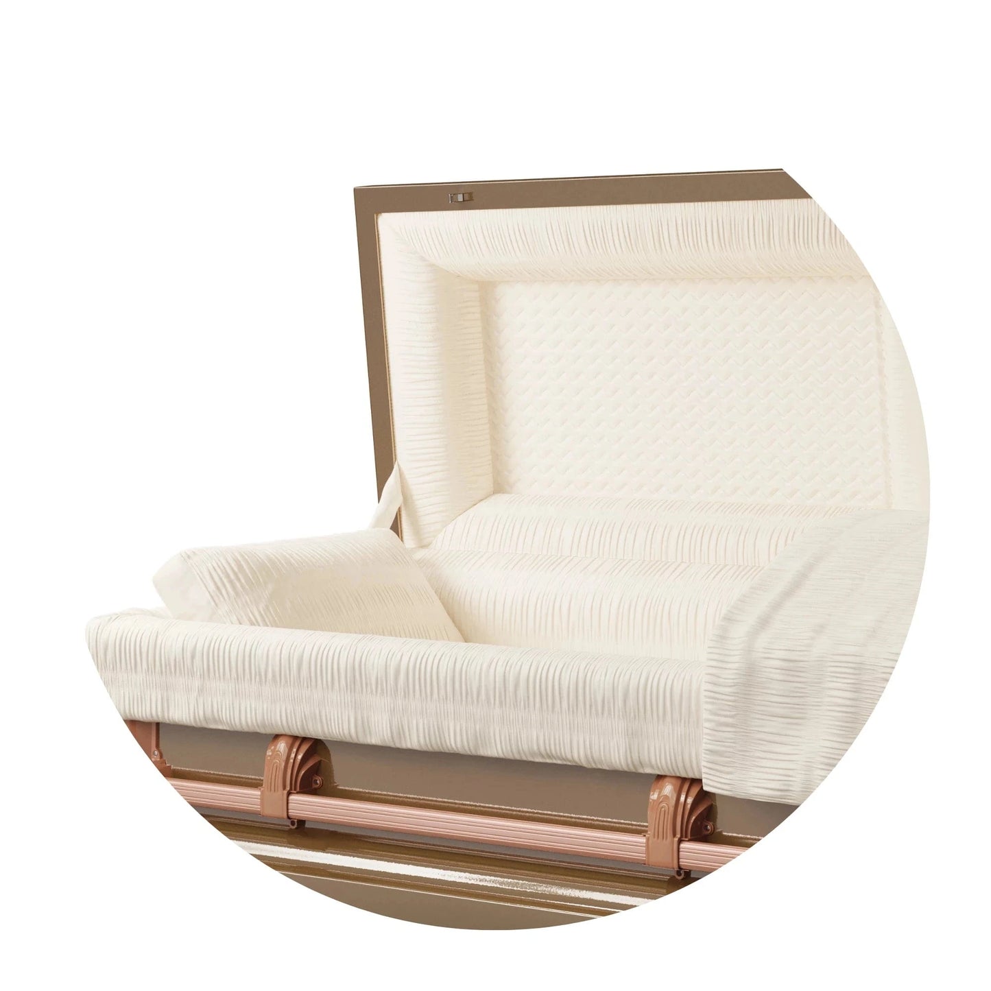 Andover Series | Copper Steel Casket with Rosetan Interior