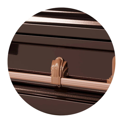 Andover Series | Bronze Steel Casket with Rosetan Interior