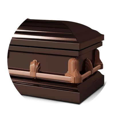 Andover Series | Bronze Steel Casket with Rosetan Interior