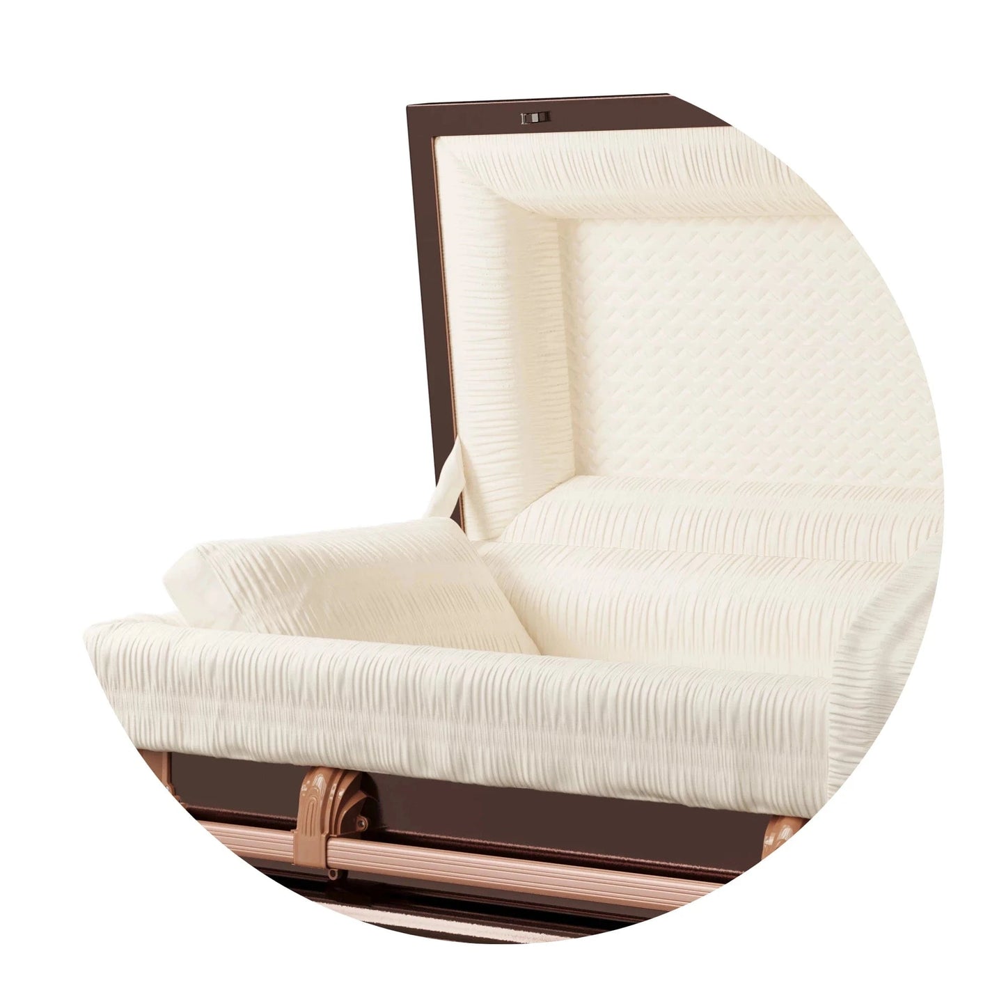Andover Series | Bronze Steel Casket with Rosetan Interior