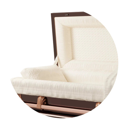 Andover Series | Bronze Steel Casket with Rosetan Interior
