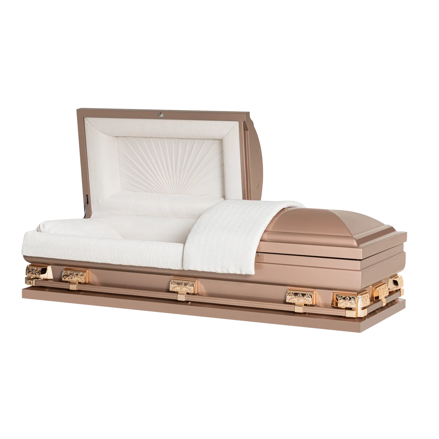Ashford XL Series (28 in.) | Copper 20 Gauge Steel Casket with Ivory Crepe Interior