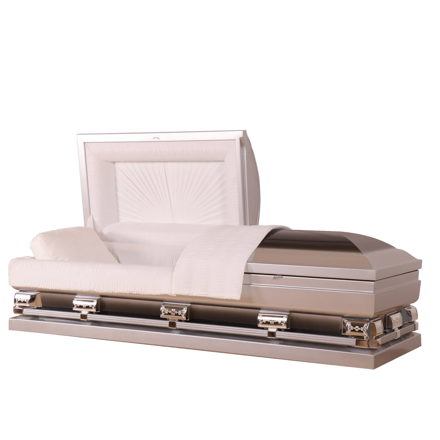 Ashford XL Series (28 in.) | Rosetan Brushed 20 Gauge Steel Casket with Rosetan Crepe Interior