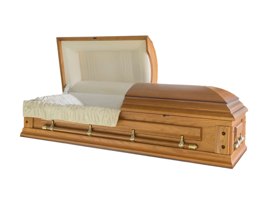 Bayfield (Solid Oak) | Oak Wood Casket with Satin Finish