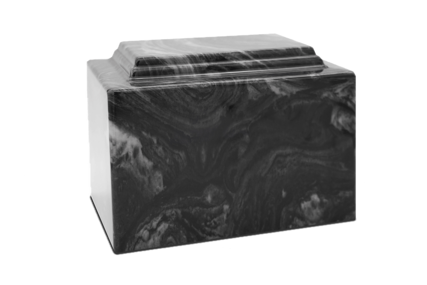 Ebony Cultured Marble Cremation Urn