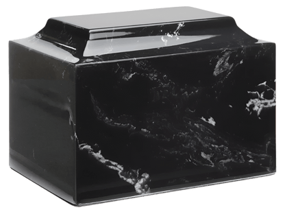 Black Paw Cultured Marble Cremation Urn