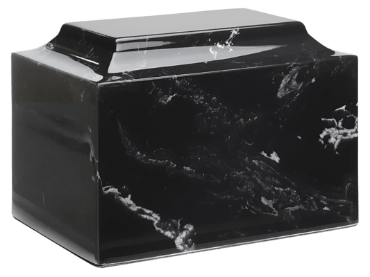 Black Paw Cultured Marble Cremation Urn