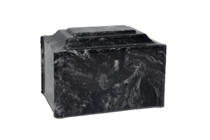 Ebony Cultured Marble Cremation Urn