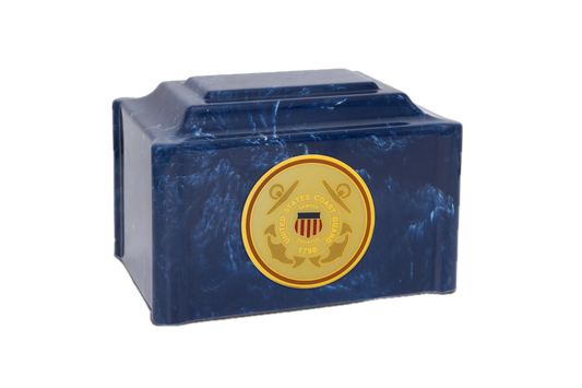 Military Marble Cremation Urn | US Coast Guard