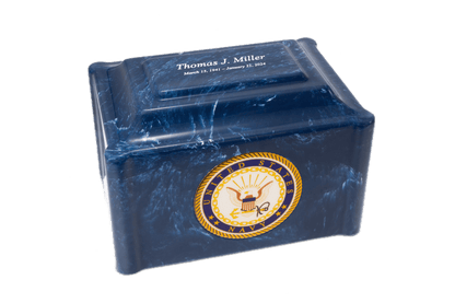 Military Marble Cremation Urn | US Navy