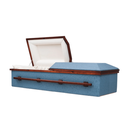 Blue Dome Cloth Casket