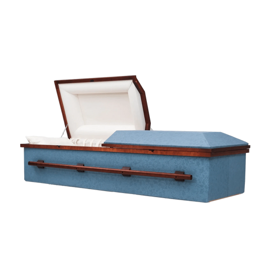 Blue Dome Cloth Casket