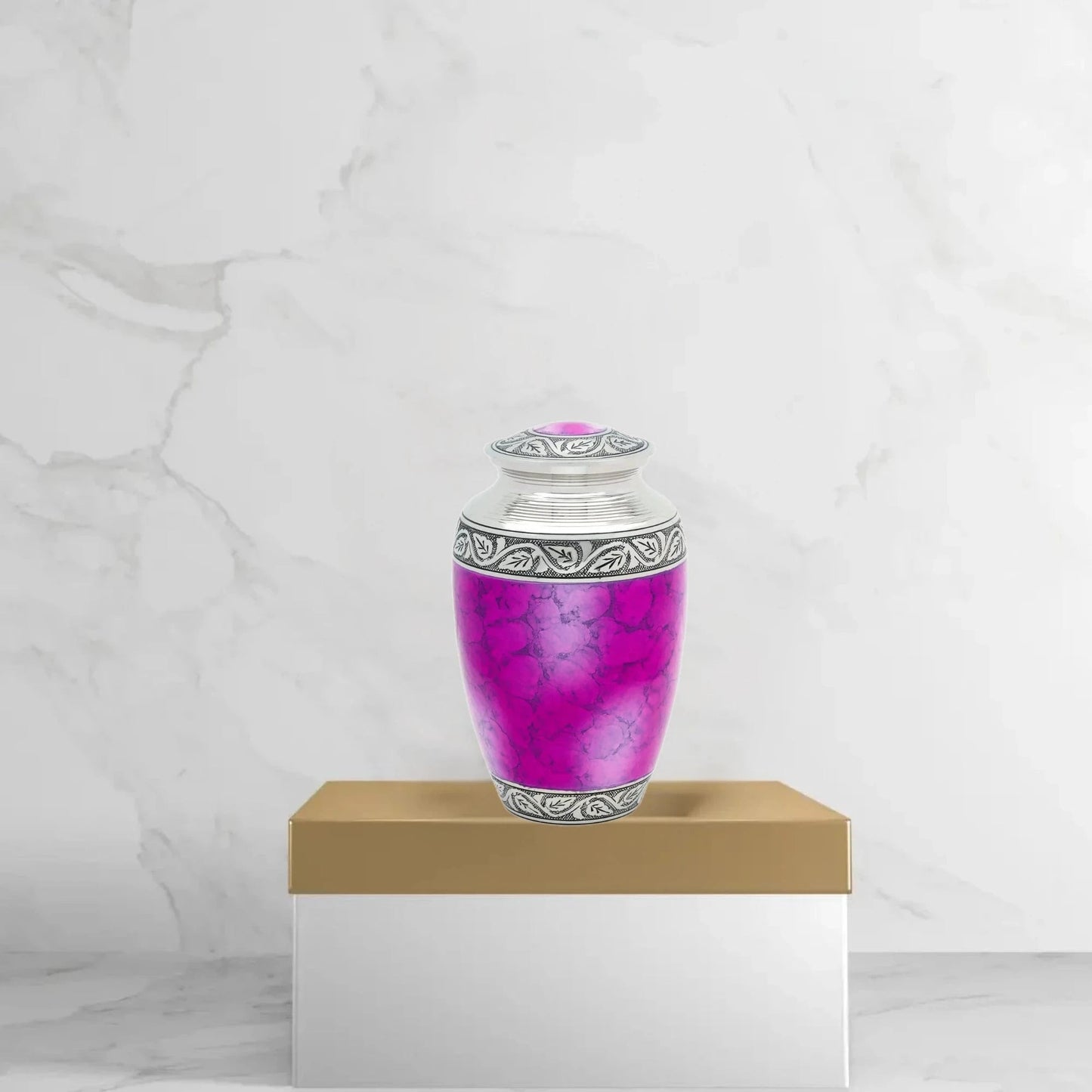 Brass Urn - Pink