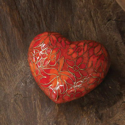 Etienne Autumn Leaves Heart Shaped Keepsake Urn