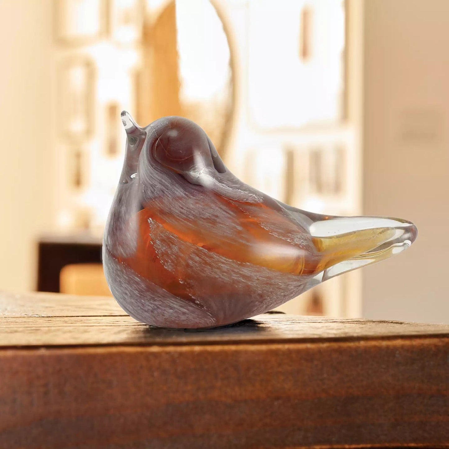 Lyrical Songbird Amber Keepsake Urn