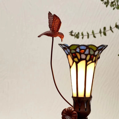 Blue Bouquet Lamp Keepsake (electrical w/ cord)
