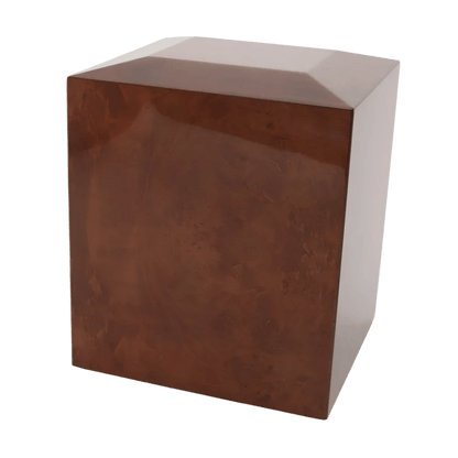 Amber Color Companion Wood Cremation Urn | Urn for Two