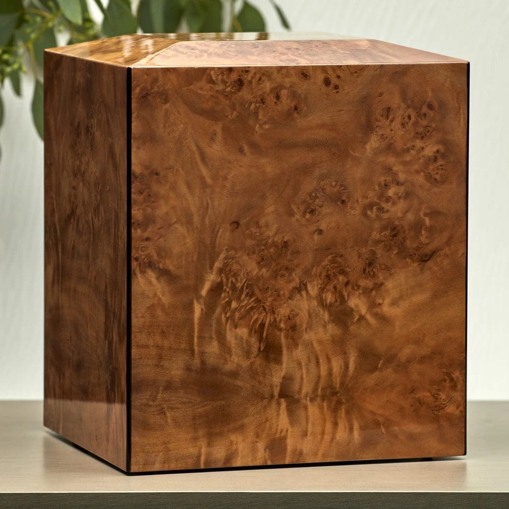 Natural Color Companion Wood Cremation Urn | Urn for Two