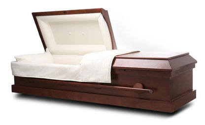 Norbury (Walnut Veneer) | Walnut Veneer Wood Casket with Satin Walnut Finish