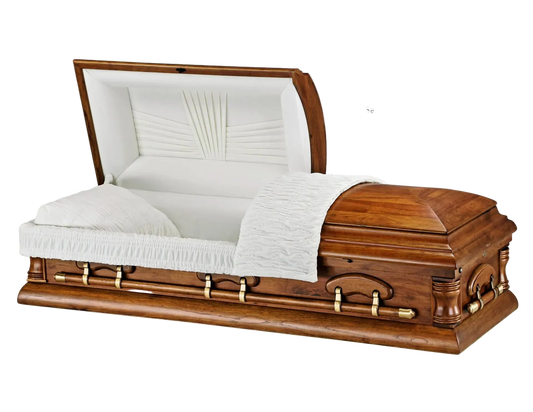 Clifton (Pecan) | Pecan Wooden Casket with Satin Finish
