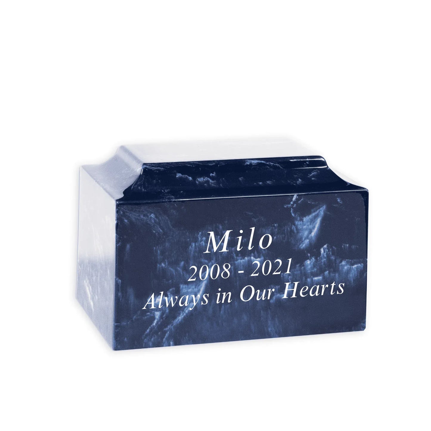 Cobalt Pet Marble Cremation Urn