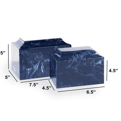 Cobalt Pet Marble Cremation Urn