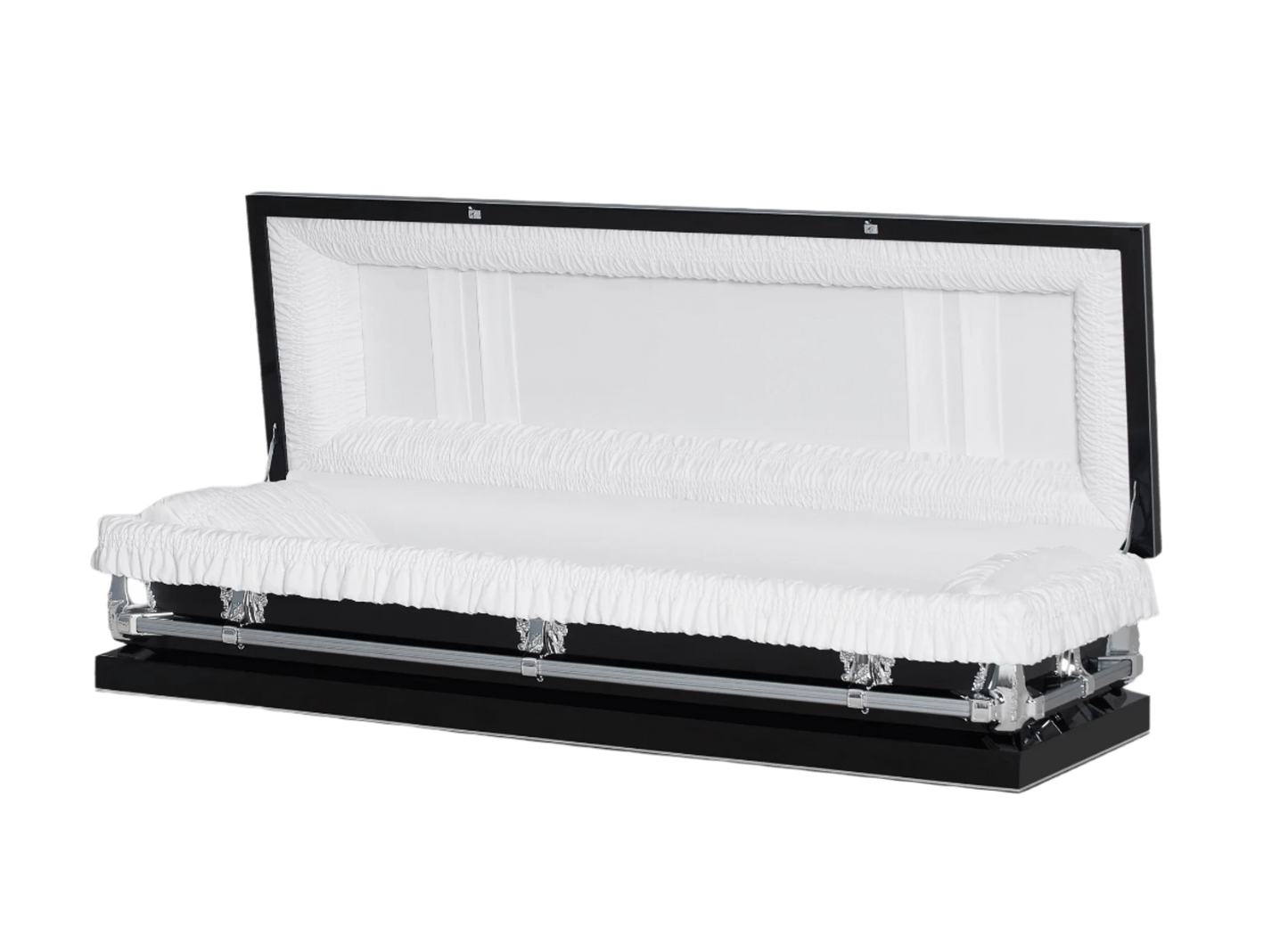 Manson Series | Black 20-Gauge Steel Casket – Full Couch