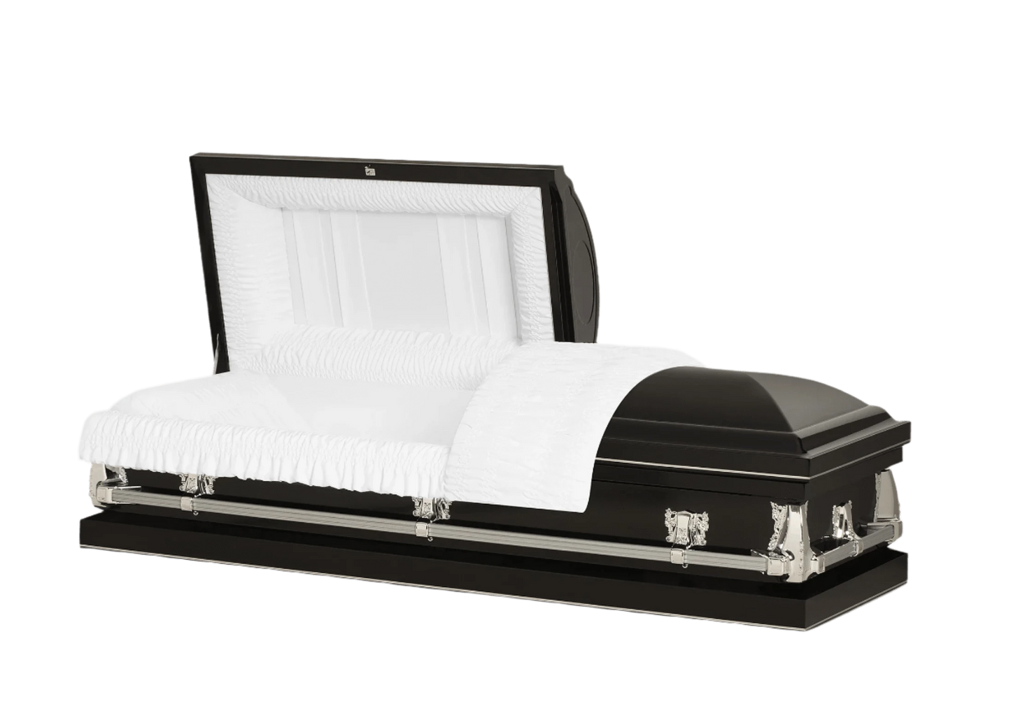 Montana Series | Black 20-Gauge Steel Casket – Half Couch