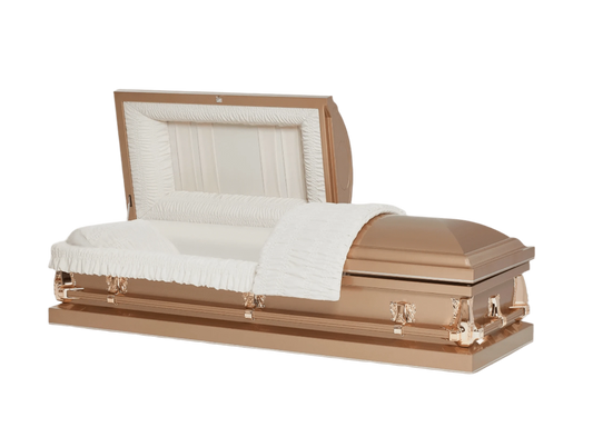 Montana Series | Copper 20-Gauge Steel Casket – Half Couch