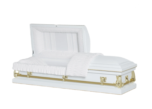 Montana Series | White Gold 20-Gauge Steel Casket