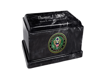 Sentinel Military Marble Cremation Urn | US Army