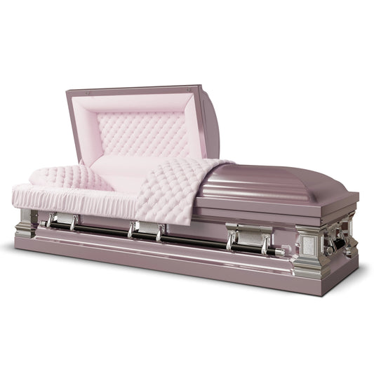 Era Stainless Series (Made in USA) | Orchid Stainless Steel Casket with Pink Interior