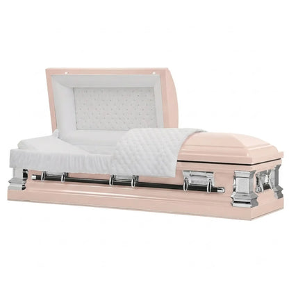 Era Stainless Series (Made in USA) | Pink Stainless Steel Casket with White Interior