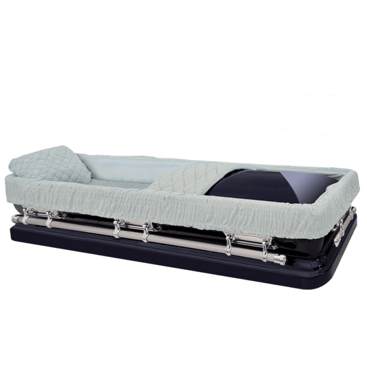 Eternal (Full Couch) | Dark Blue Steel Casket