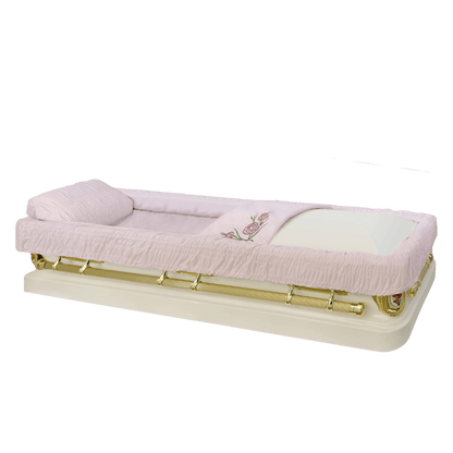 Eternal (Full Couch) | Primerose Pink Steel Casket