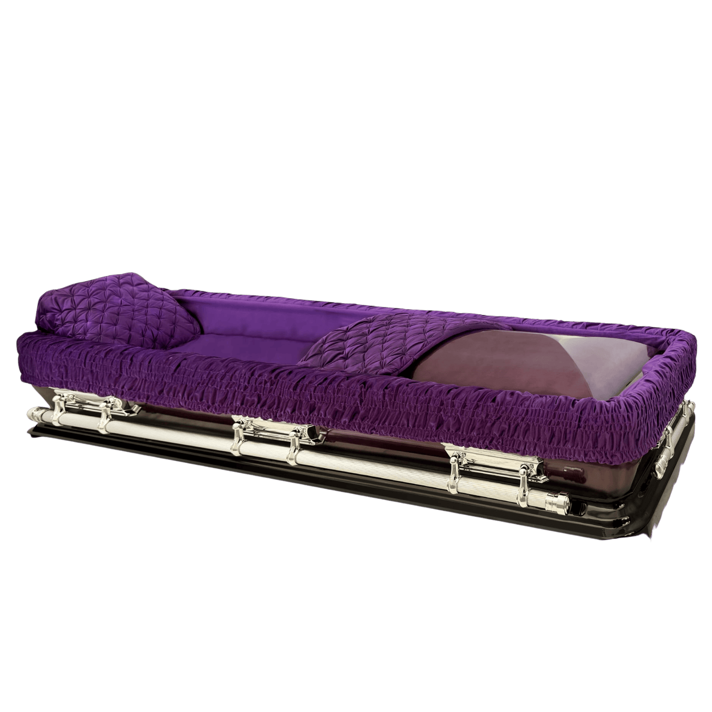 Eternal (Full Couch) | Purple Black Steel Casket