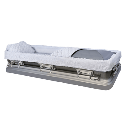 Eternal (Full Couch) | Silver Steel Casket