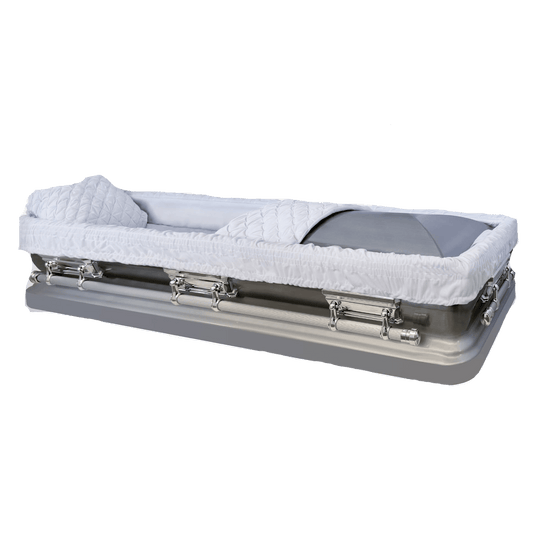 Eternal (Full Couch) | Silver Steel Casket